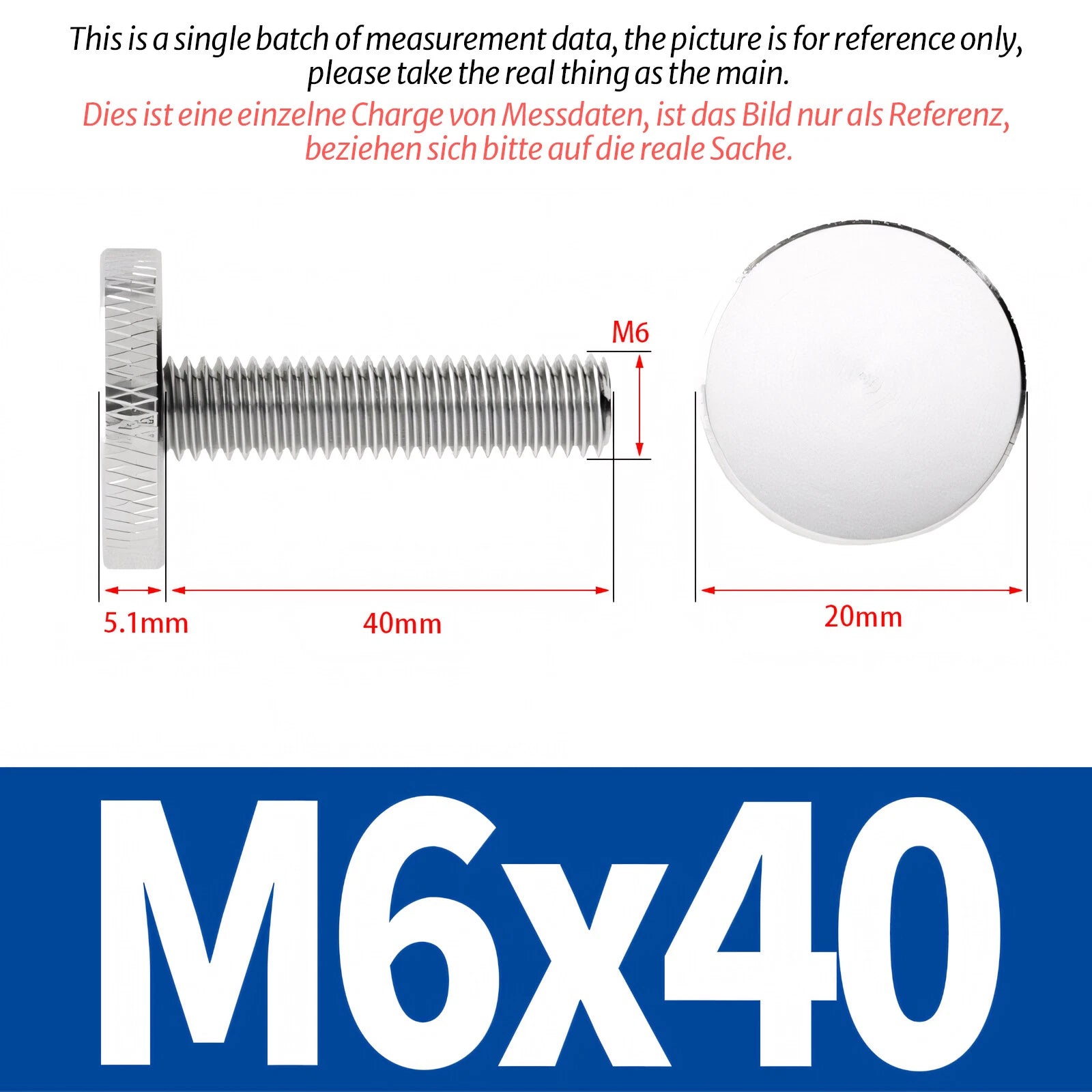 Knurled Thumb Screws with Large Flat Head — A2 Stainless Steel & Galvanized, M3 to M10