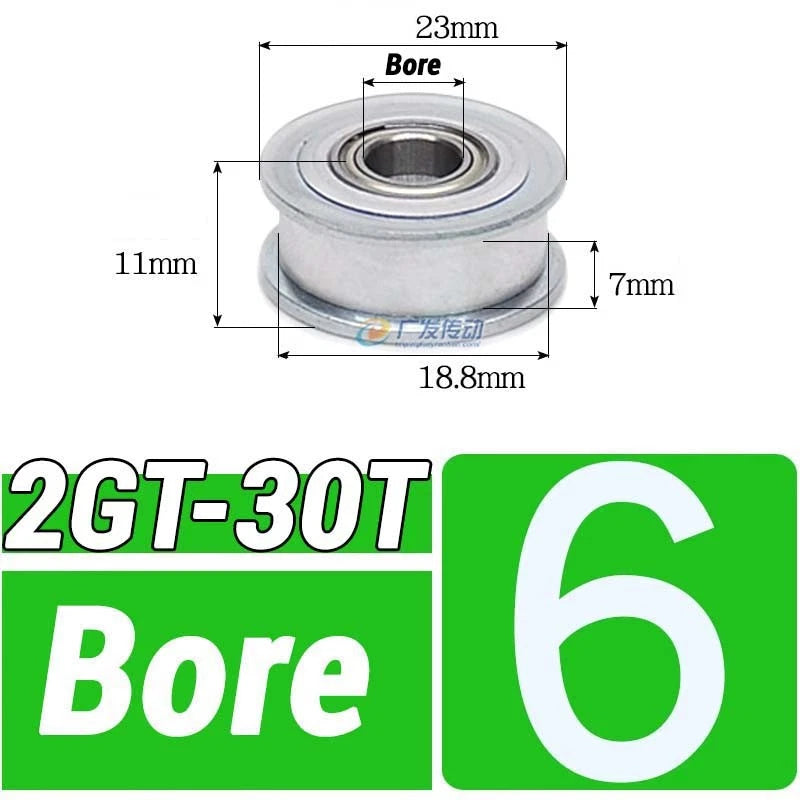 GT2 Timing Belt Pulley 16-100 Teeth 6-10mm Teeth Width Bore 3mm-25mm For 3D