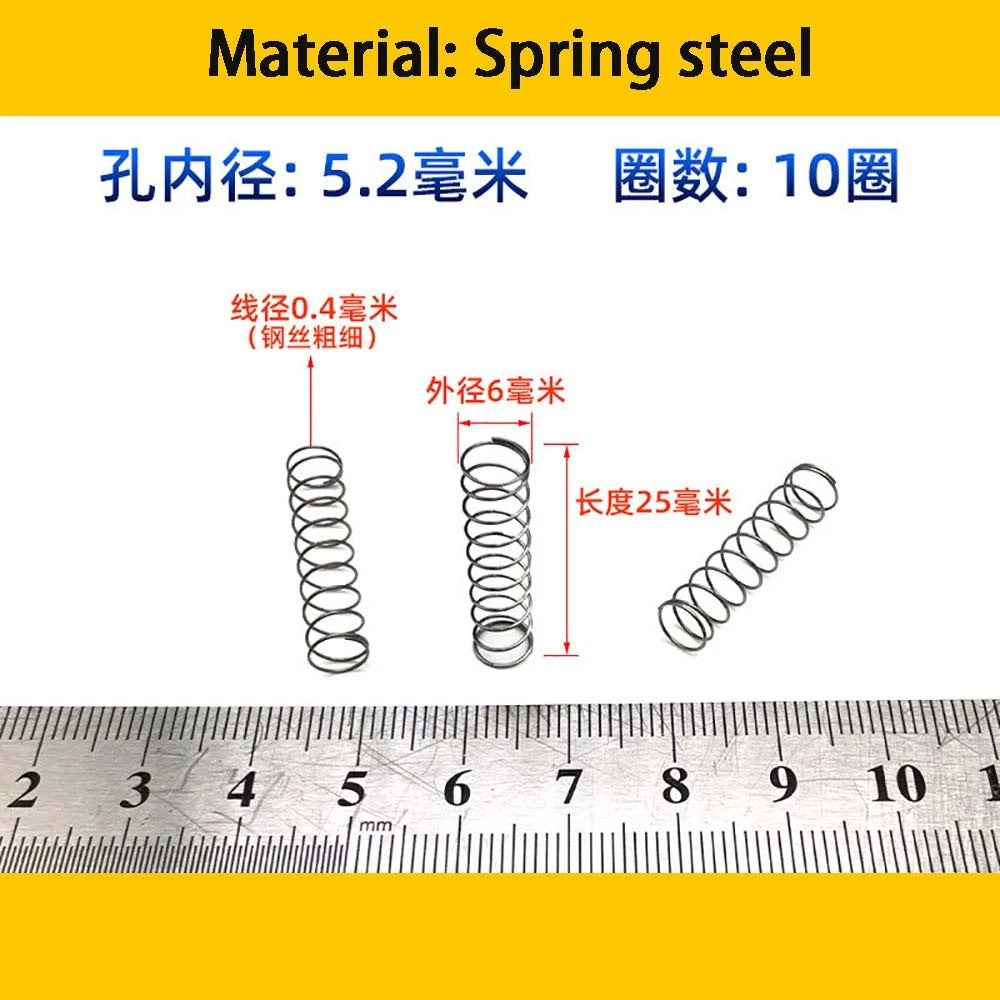 Spring Steel Small Compression Spring 0.2/0.3/0.4mm Wire Diameter 3-50mm Length