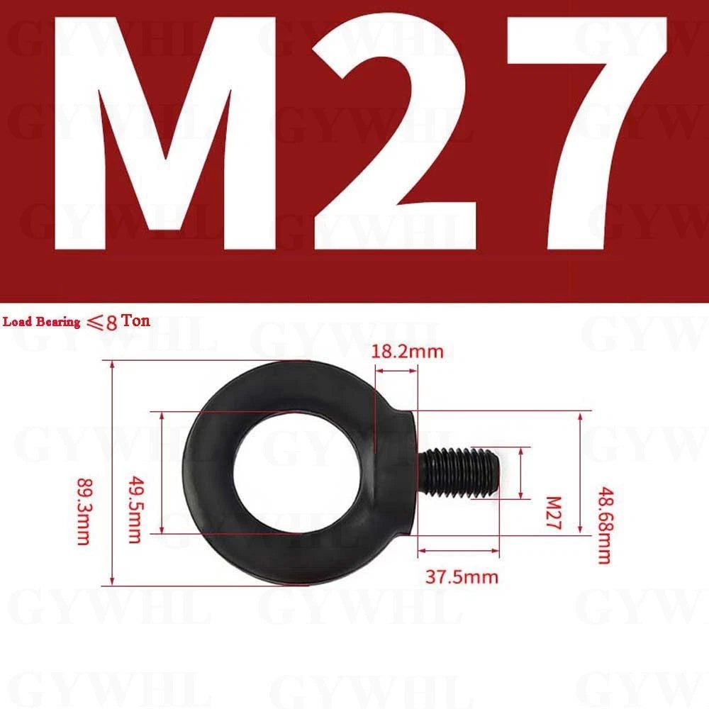 DIN 580 Lifting Eye Bolts & Nuts — G80 & 12.9 Manganese Steel, M6–M36 - HomeDIYer