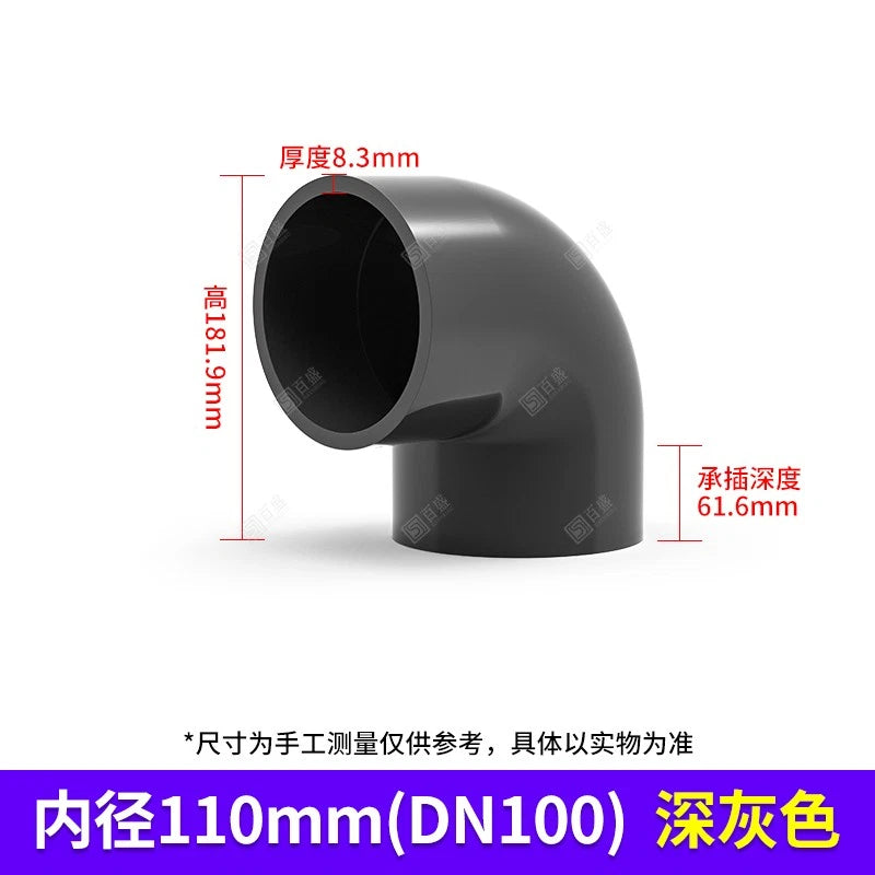 PVC Plumbing Fittings 45° Elbow-Straight-Tee Pipe Connector Solvent Weld