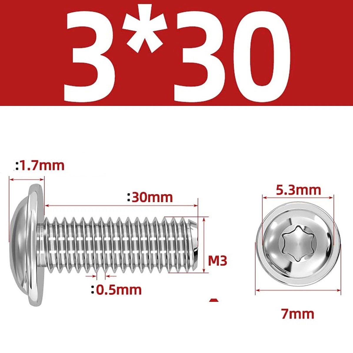 Torx Flanged Button Head Screws — 18 - 8 Stainless Steel, ISO 7380 - 2, M2 to M8 - HomeDIYer