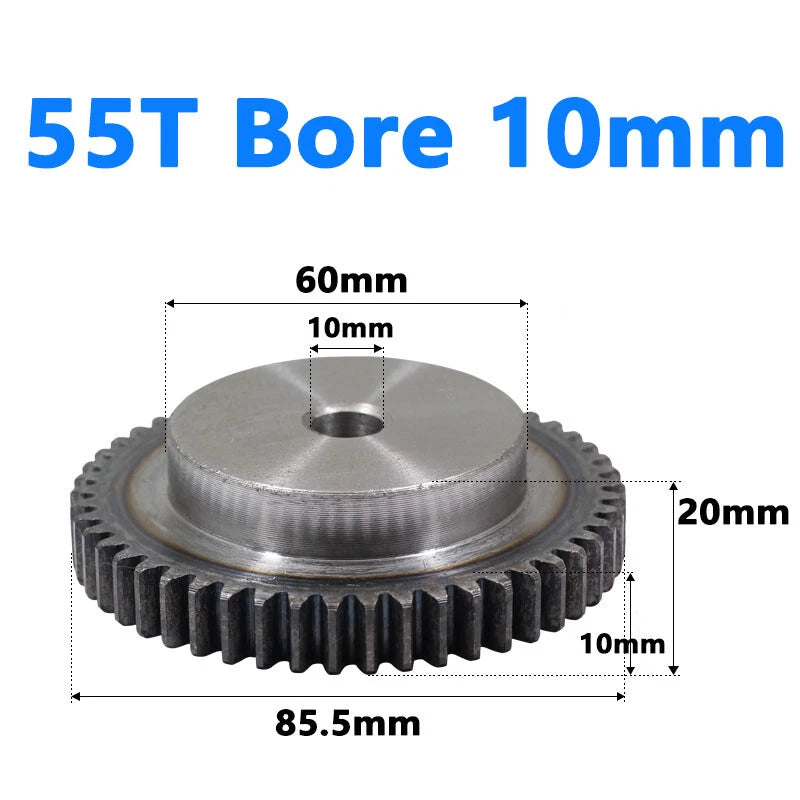 1.5 Module Spur Gear Bore 6/8/10/12/15mm Teeth 10-60 Pinion Pitch 4.71mm