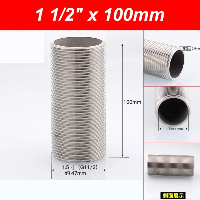 A2 Stainless Steel Male Threaded Rod Connector Stud — Pipe Fitting Bar