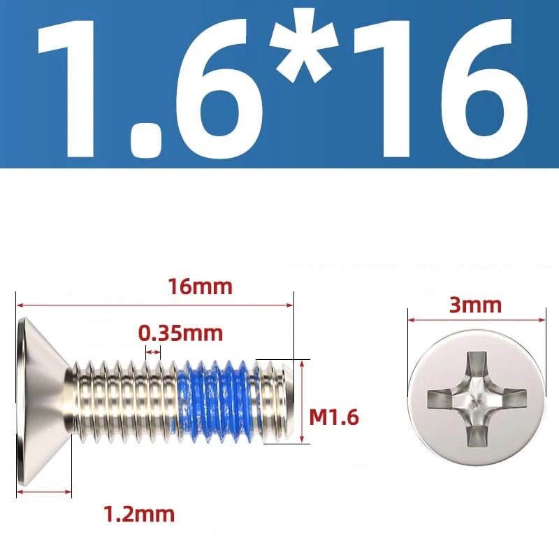M1.2–M6 Phillips Flat Head Machine Screws | Carbon Steel | Black & Nickel Plated - HomeDIYer