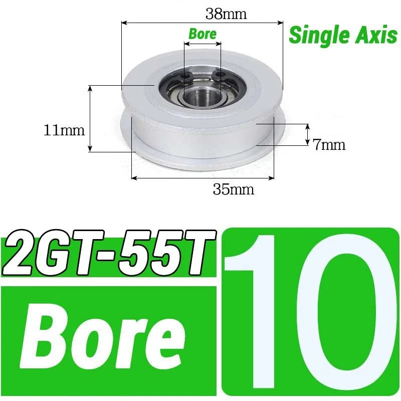 GT2 Timing Belt Pulley 16-100 Teeth 6-10mm Teeth Width Bore 3mm-25mm For 3D