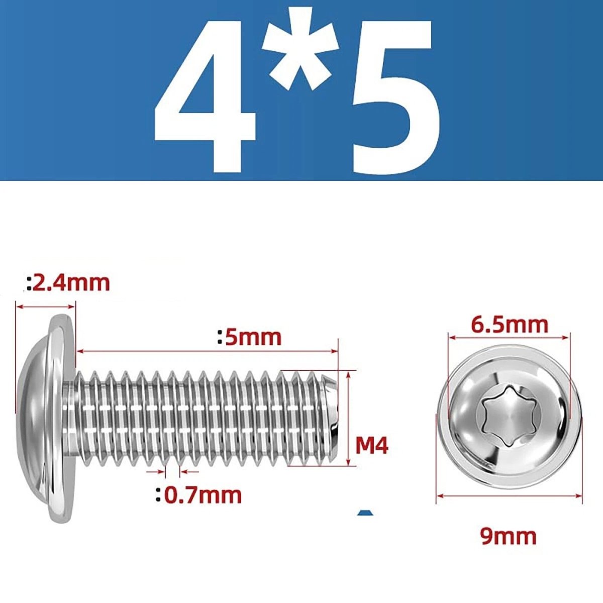 Torx Flanged Button Head Screws — 18 - 8 Stainless Steel, ISO 7380 - 2, M2 to M8 - HomeDIYer