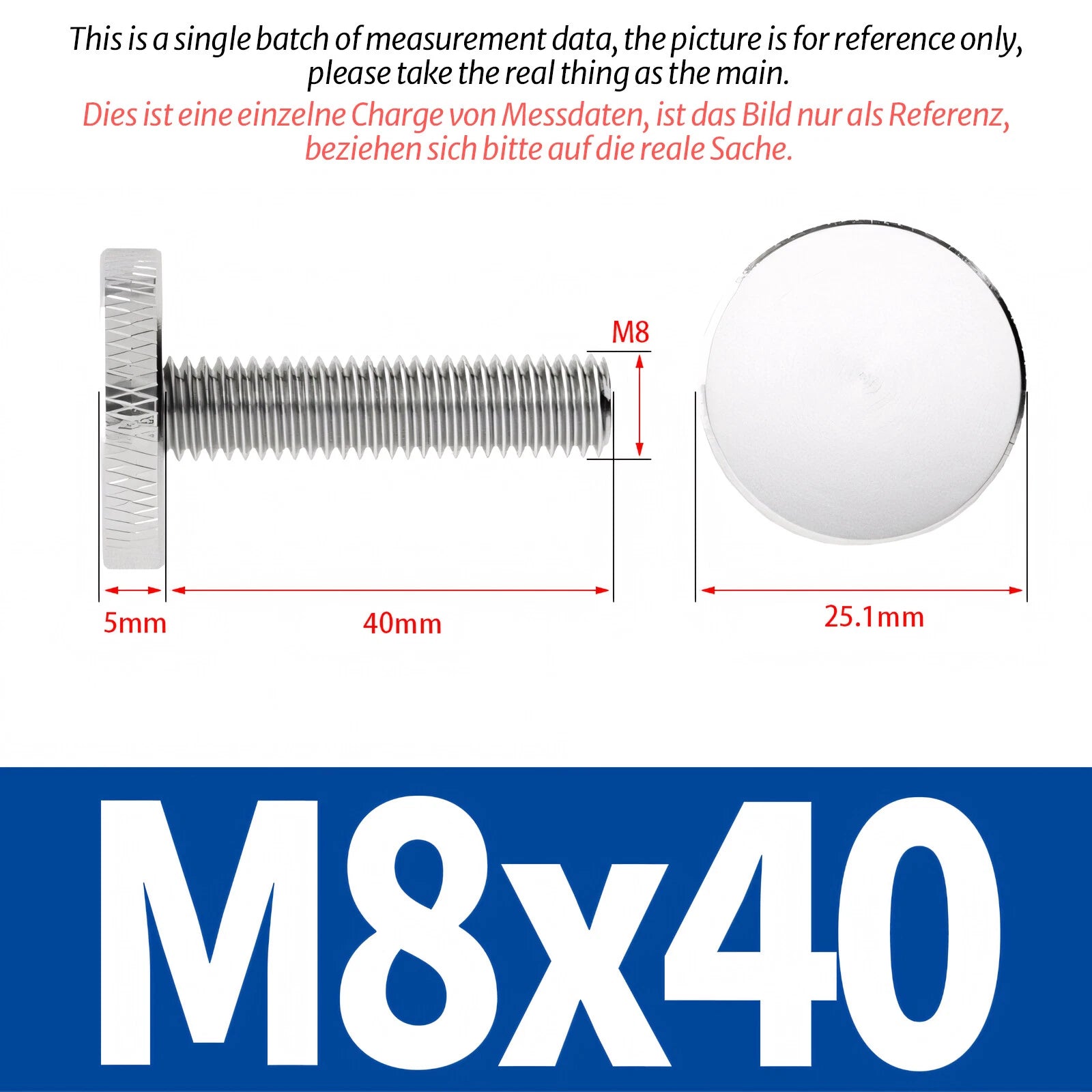 Knurled Thumb Screws Large Flat Head 304 A2 Stainless Steel M3 M4 M5 M6 M8 M10
