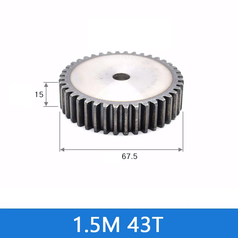 Spur Gears Pinion Gear 1.5/2.5/3/4/5 Mod Transmission Gears 45# Steel Flat Gears