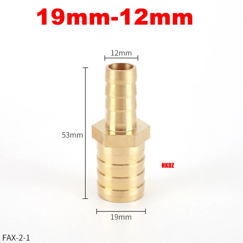 Brass Barbed Hosetail Straight Connector — Air Water Fuel Gas Hose Joiner