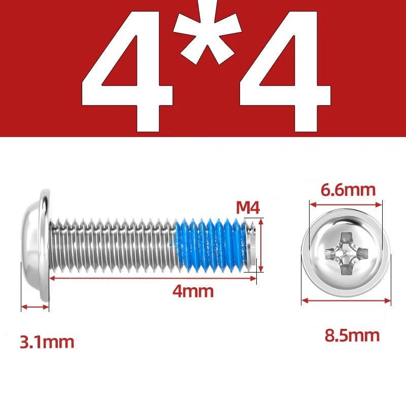 A2 Stainless Steel Phillips Flanged Button Head Machine Screws — M2 to M6, Built - In Washer Face - HomeDIYer