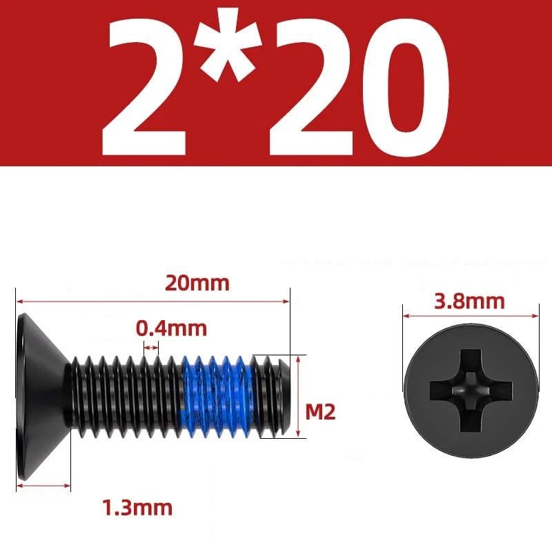 M1.2–M6 Phillips Flat Head Machine Screws | Carbon Steel | Black & Nickel Plated - HomeDIYer