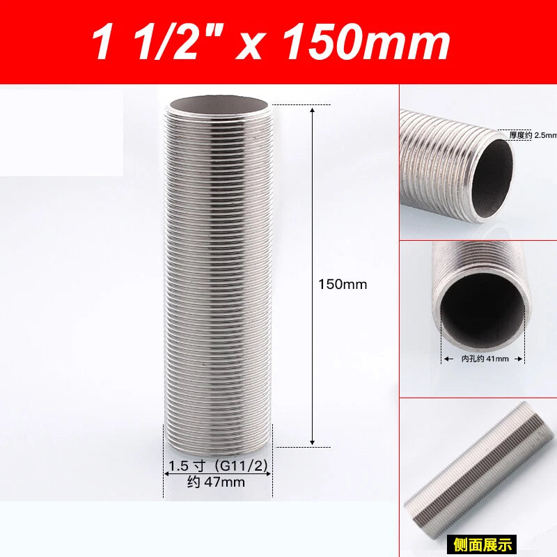 A2 Stainless Steel Male Threaded Rod Connector Stud — Pipe Fitting Bar