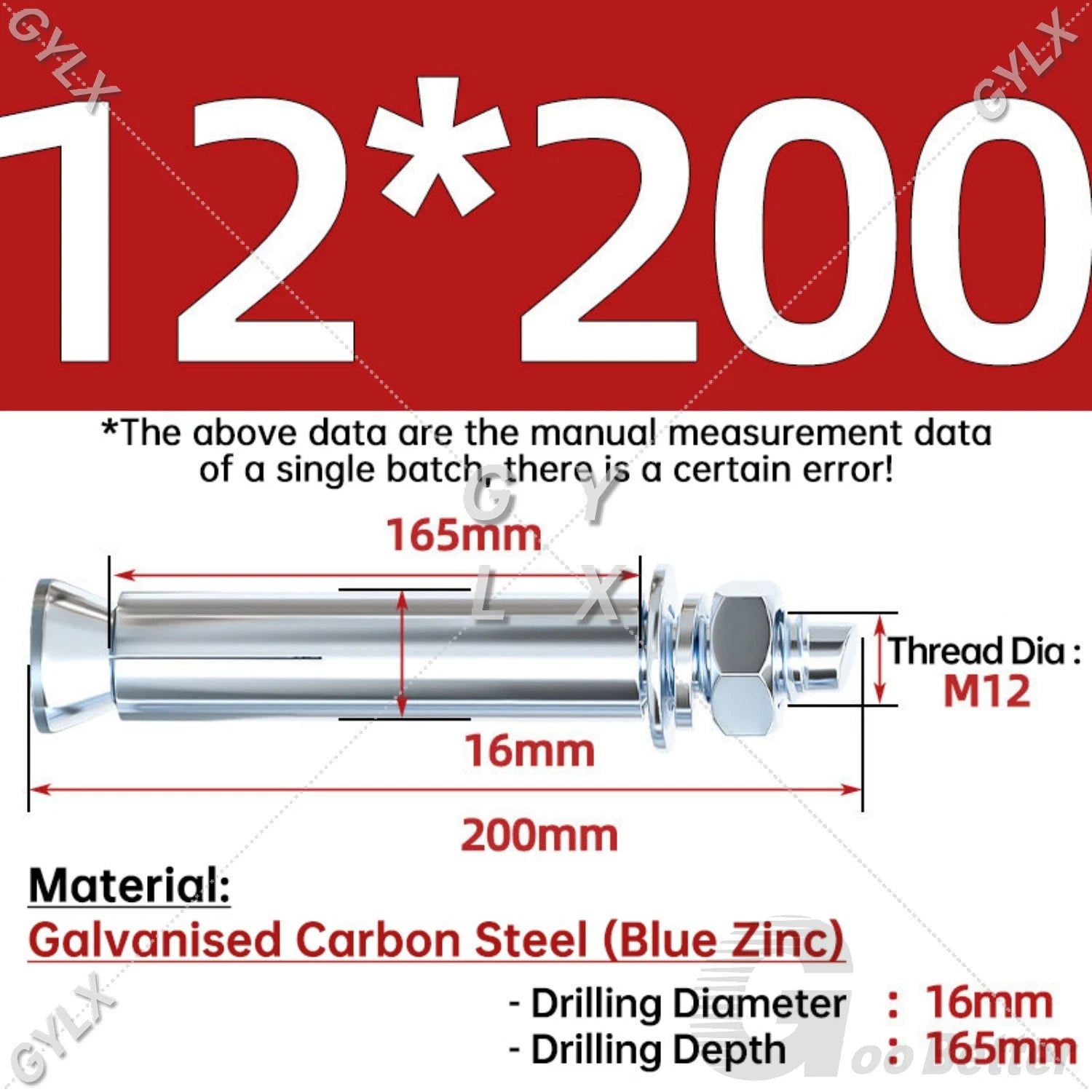 Concrete Expansion Bolts Wall Anchor Screws — M6 to M20 | Stainless Steel & Zinc Plated