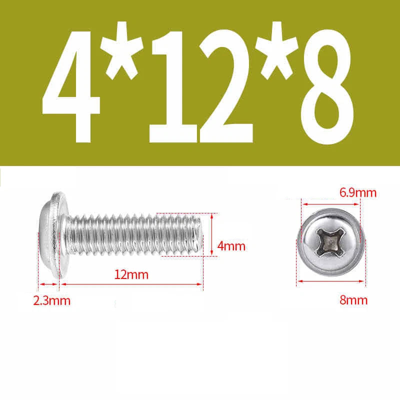 Phillips Flanged Pan Head Machine Screws – 304 / 316 Stainless Steel, Built‑in Washer (3–60mm Lengths)