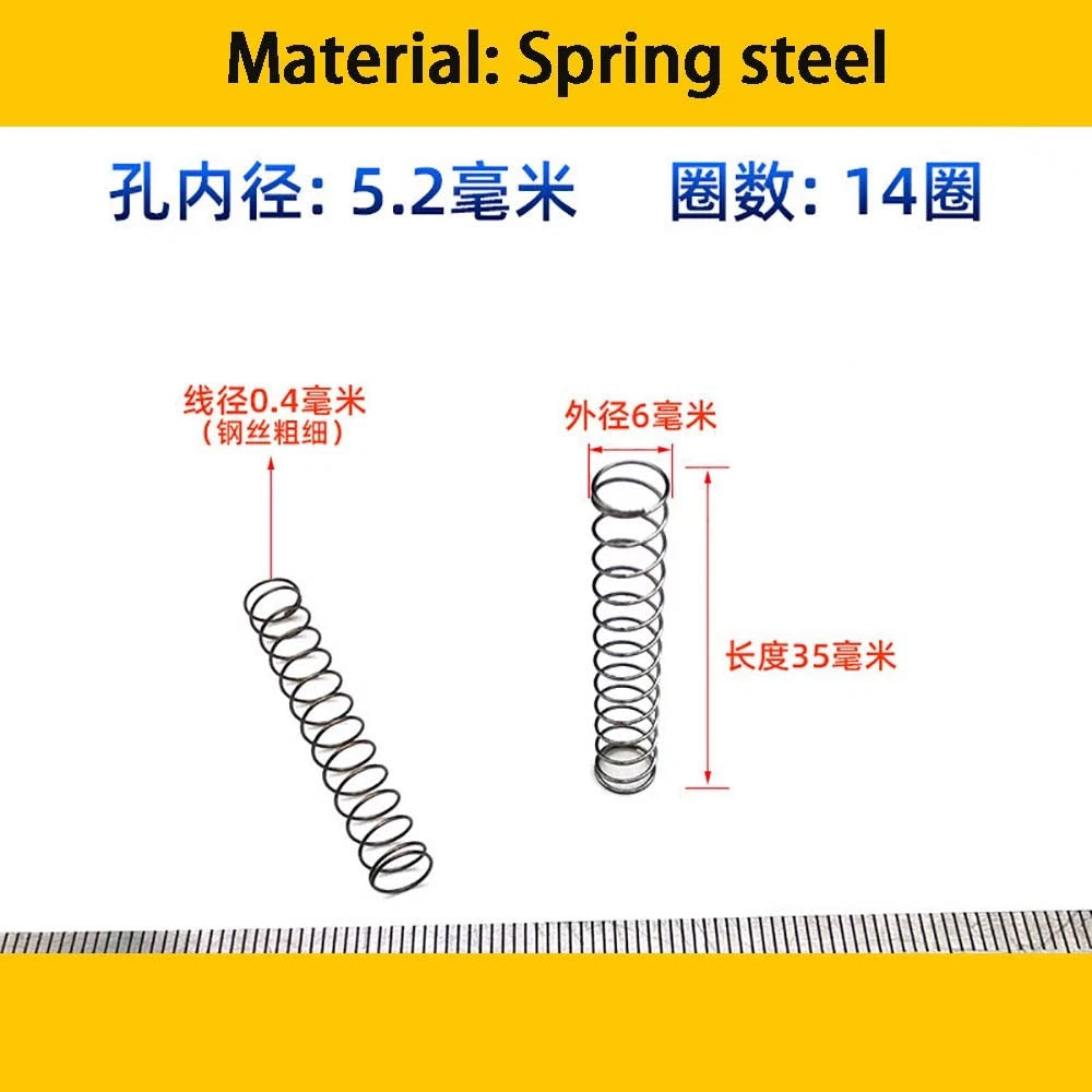 Spring Steel Small Compression Spring 0.2/0.3/0.4mm Wire Diameter 3-50mm Length