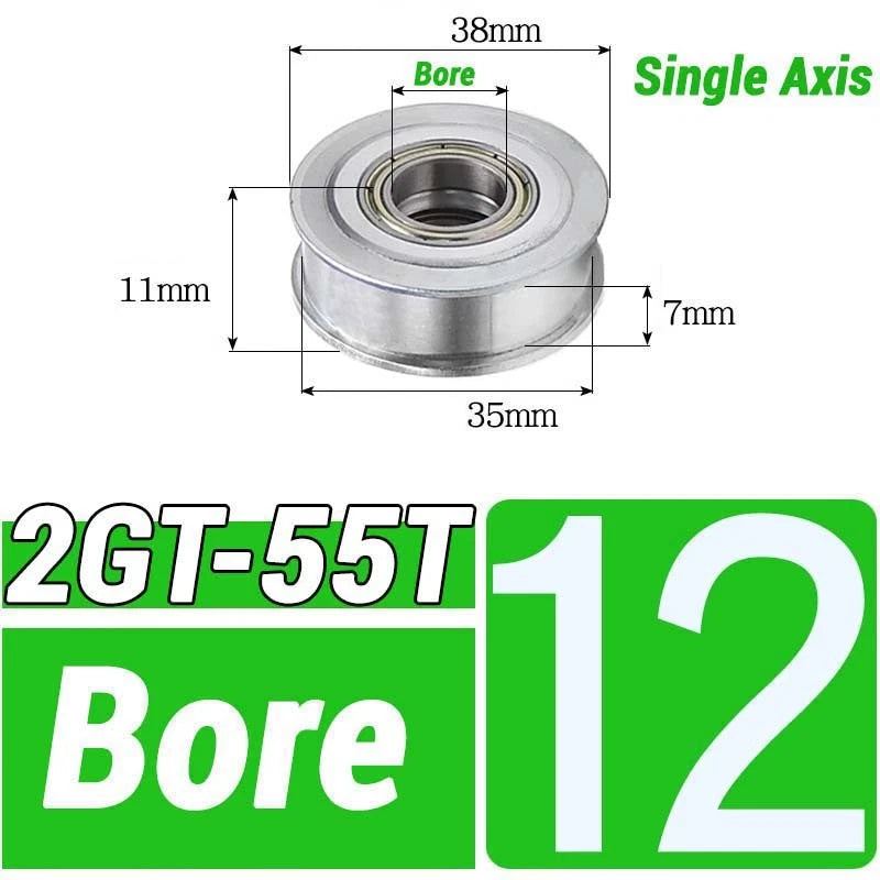 GT2 Timing Belt Pulley 16-100 Teeth 6-10mm Teeth Width Bore 3mm-25mm For 3D