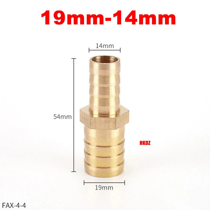 Brass Barbed Hosetail Straight Connector — Air Water Fuel Gas Hose Joiner