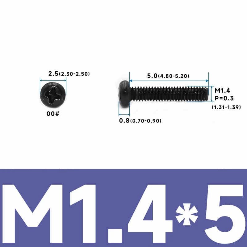 Phillips Pan Head Machine Screws – Carbon Steel M1 to M4, Multiple Lengths & Finishes - HomeDIYer