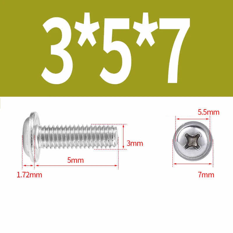 Phillips Flanged Pan Head Machine Screws M1.4 to M4 Multiple Lengths