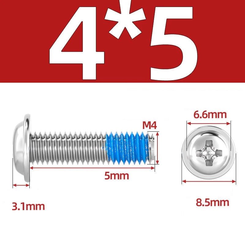 A2 Stainless Steel Phillips Flanged Button Head Machine Screws — M2 to M6, Built - In Washer Face - HomeDIYer