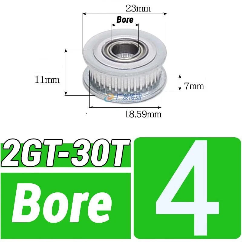 GT2 Timing Belt Pulley 16-100 Teeth 6-10mm Teeth Width Bore 3mm-25mm For 3D