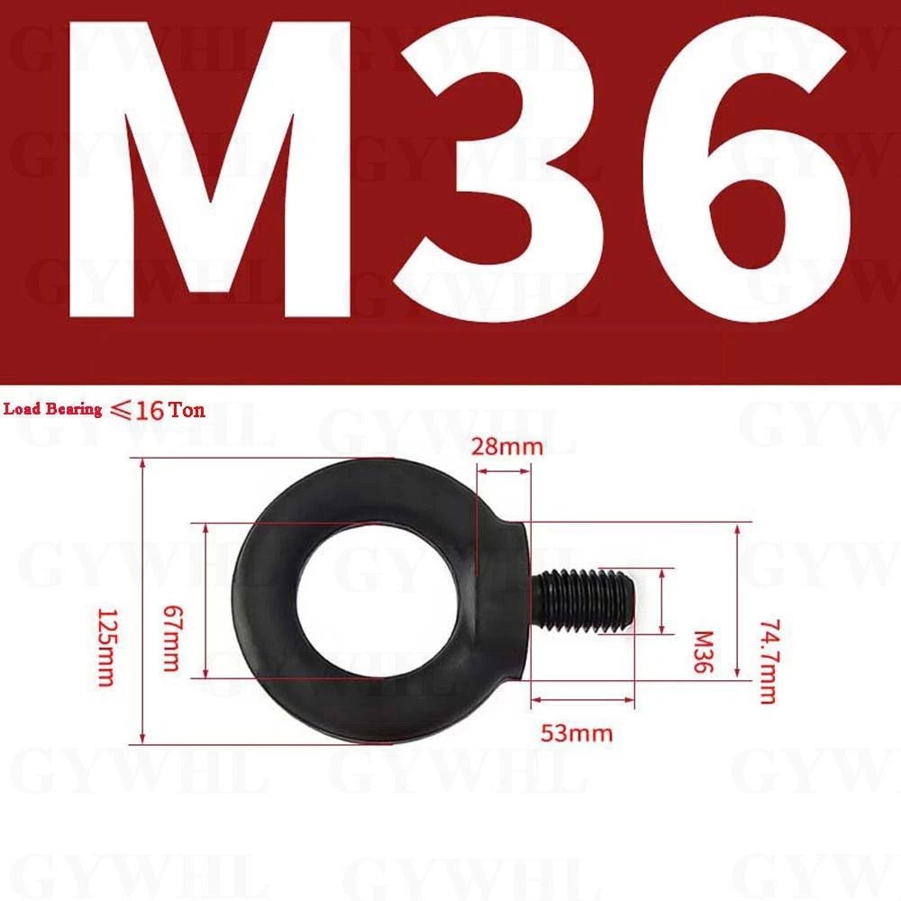 DIN 580 Lifting Eye Bolts & Nuts — G80 & 12.9 Manganese Steel, M6–M36 - HomeDIYer