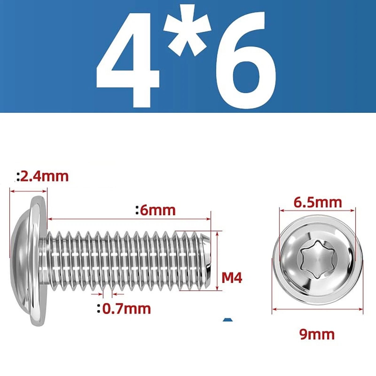 Torx Flanged Button Head Screws — 18 - 8 Stainless Steel, ISO 7380 - 2, M2 to M8 - HomeDIYer