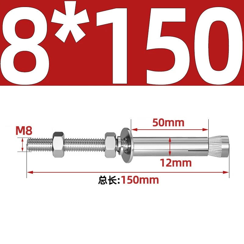 M6-M20 Stainless Steel Concrete Expansion Anchor Bolts – Extra Long