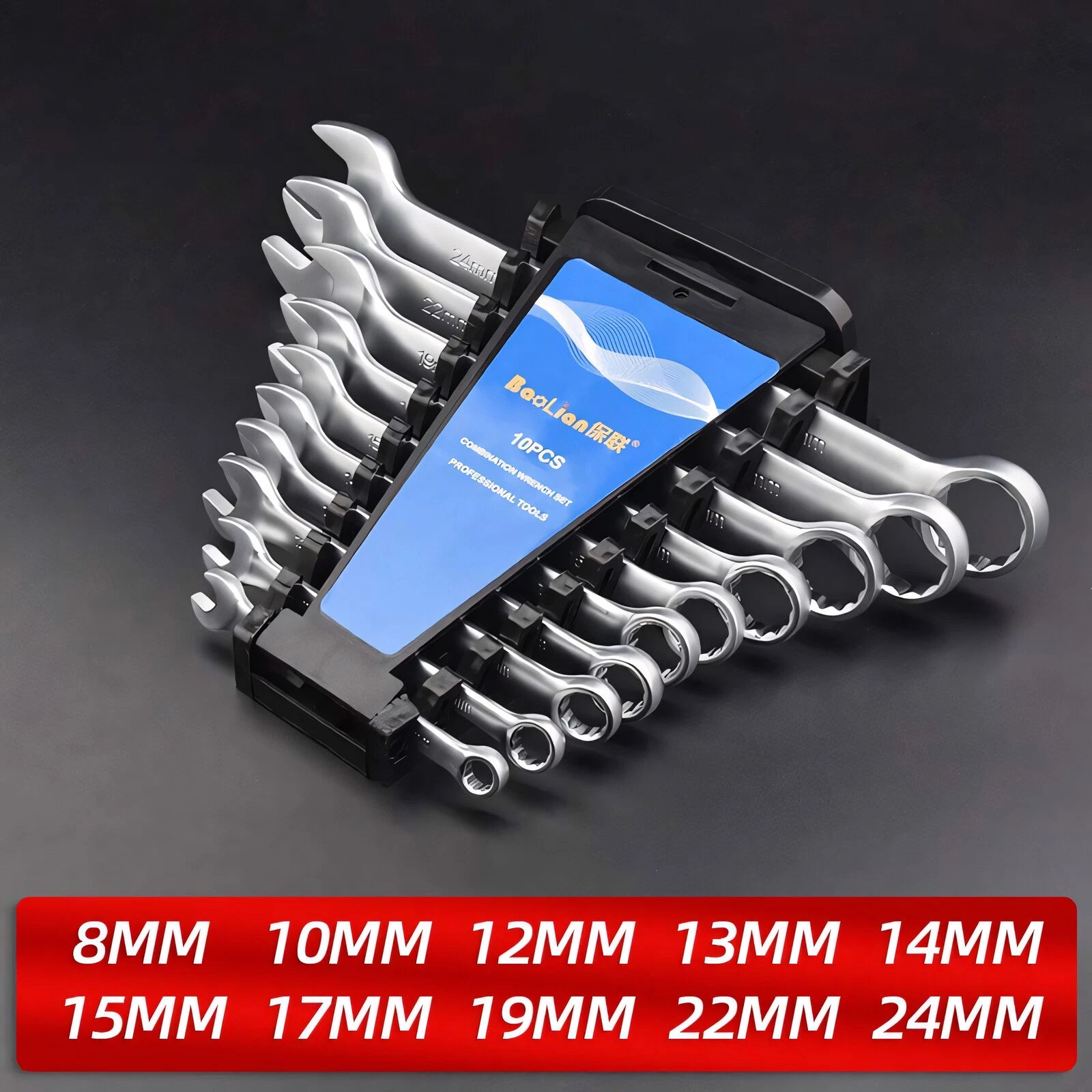 Matt Combination Wrench Set Ignition Spanner Steel Tools Metric SAE 6MM-50MM