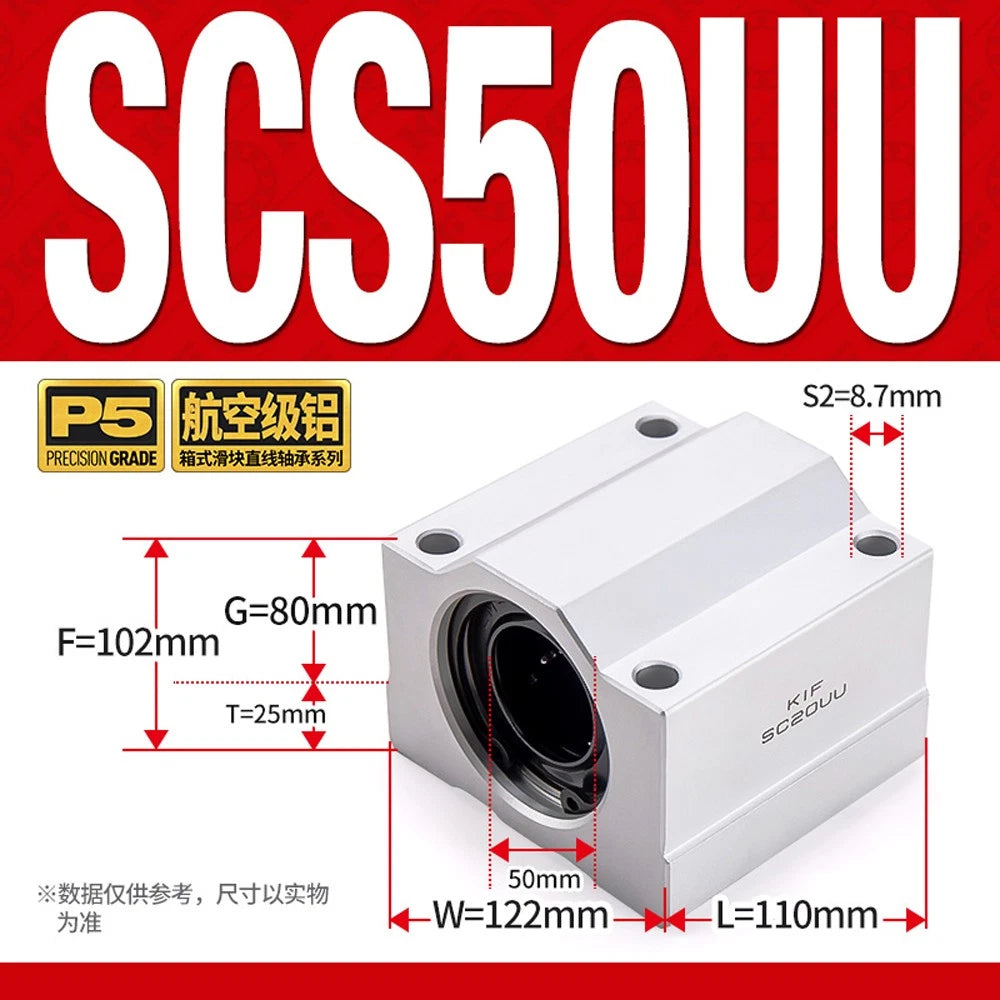 SCS/SBR/TBR/SC-VUU Linear Motion Ball Bearings Diameter 8~60mm Slide Bushing CNC