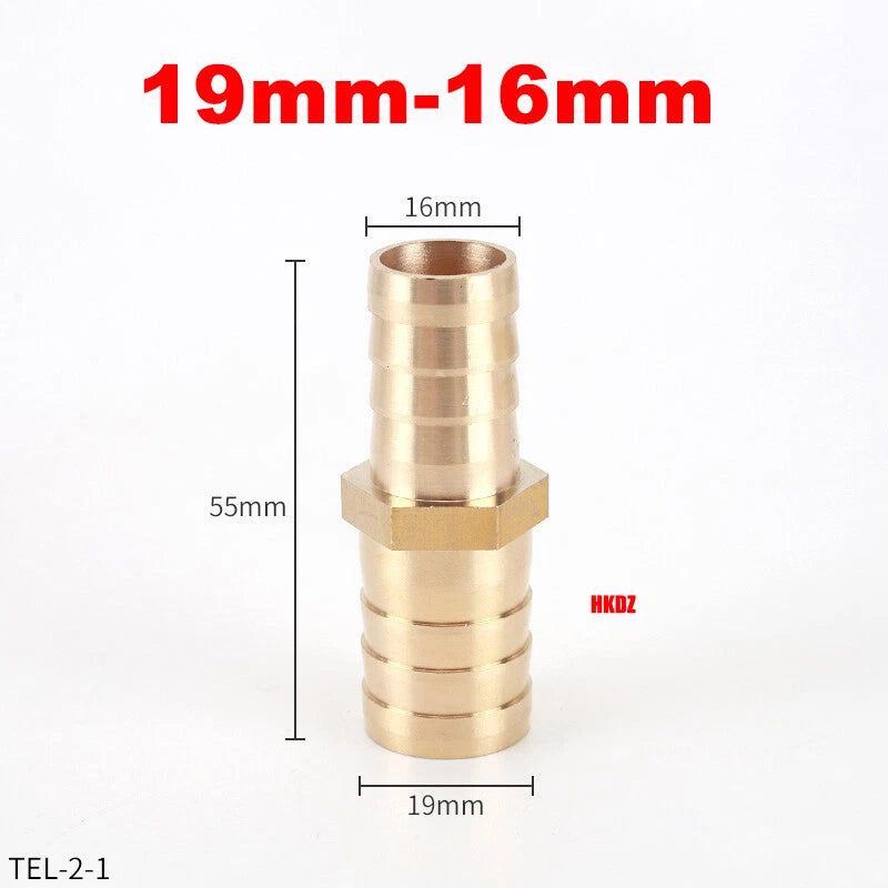 Brass Barbed Hosetail Straight Connector — Air Water Fuel Gas Hose Joiner