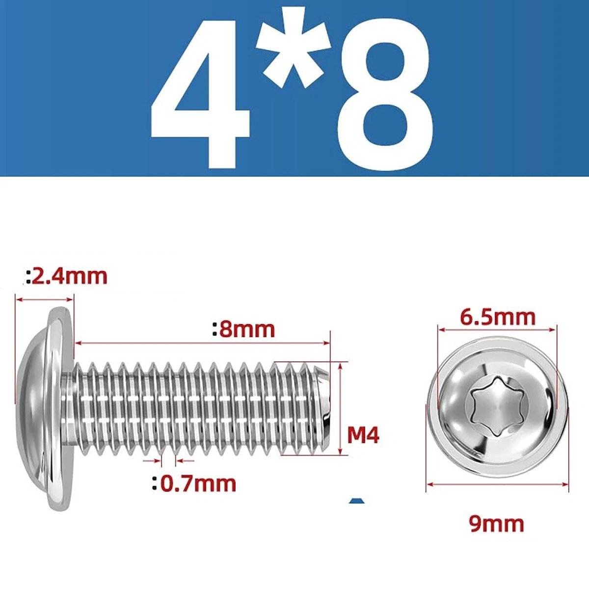 Torx Flanged Button Head Screws — 18 - 8 Stainless Steel, ISO 7380 - 2, M2 to M8 - HomeDIYer