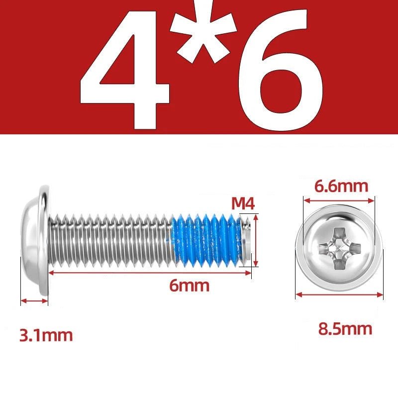 A2 Stainless Steel Phillips Flanged Button Head Machine Screws — M2 to M6, Built - In Washer Face - HomeDIYer