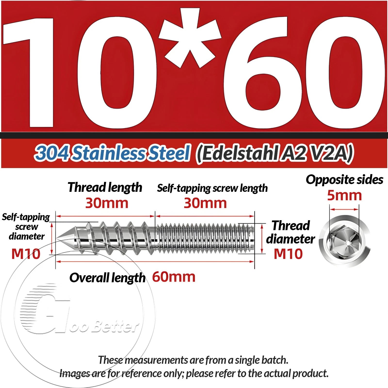 STAINLESS STEEL Wood To Metal Dowels Hanger Bolts Dual Thread Screws Furniture