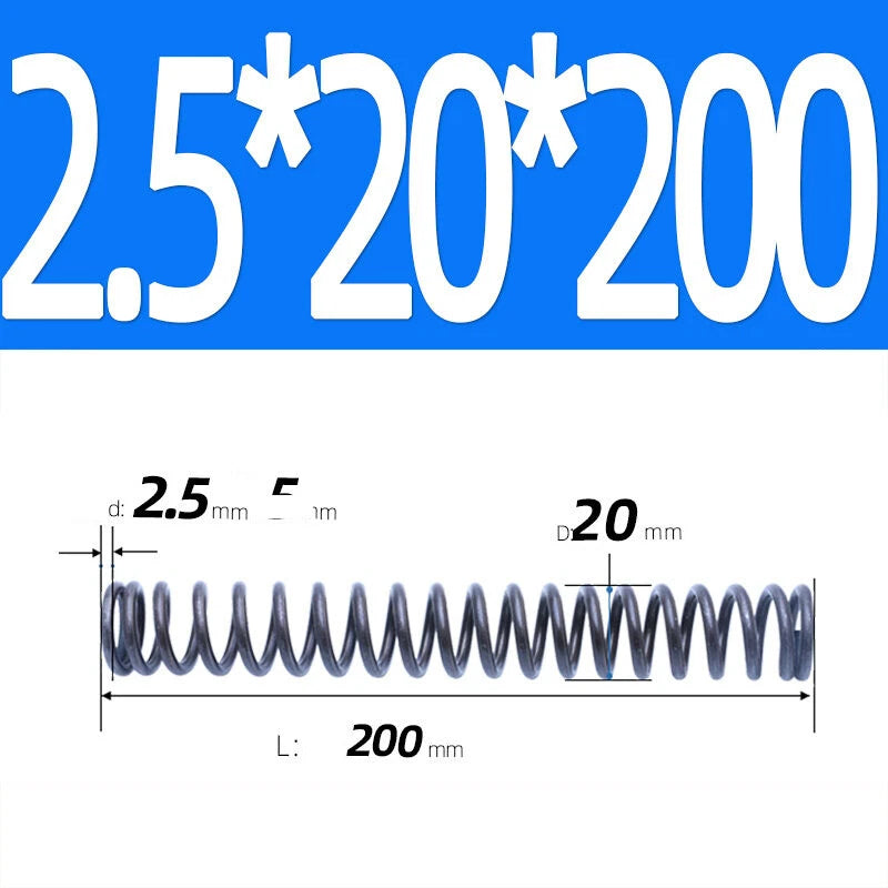 200mm Length Stainless Steel Compression Spring 2 - 4mm Pressure/ Coil Springs