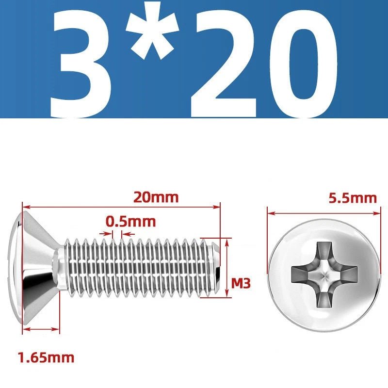 Phillips Oval Head Machine Screws Stainless Steel — M1.6 to M10, All Sizes - HomeDIYer