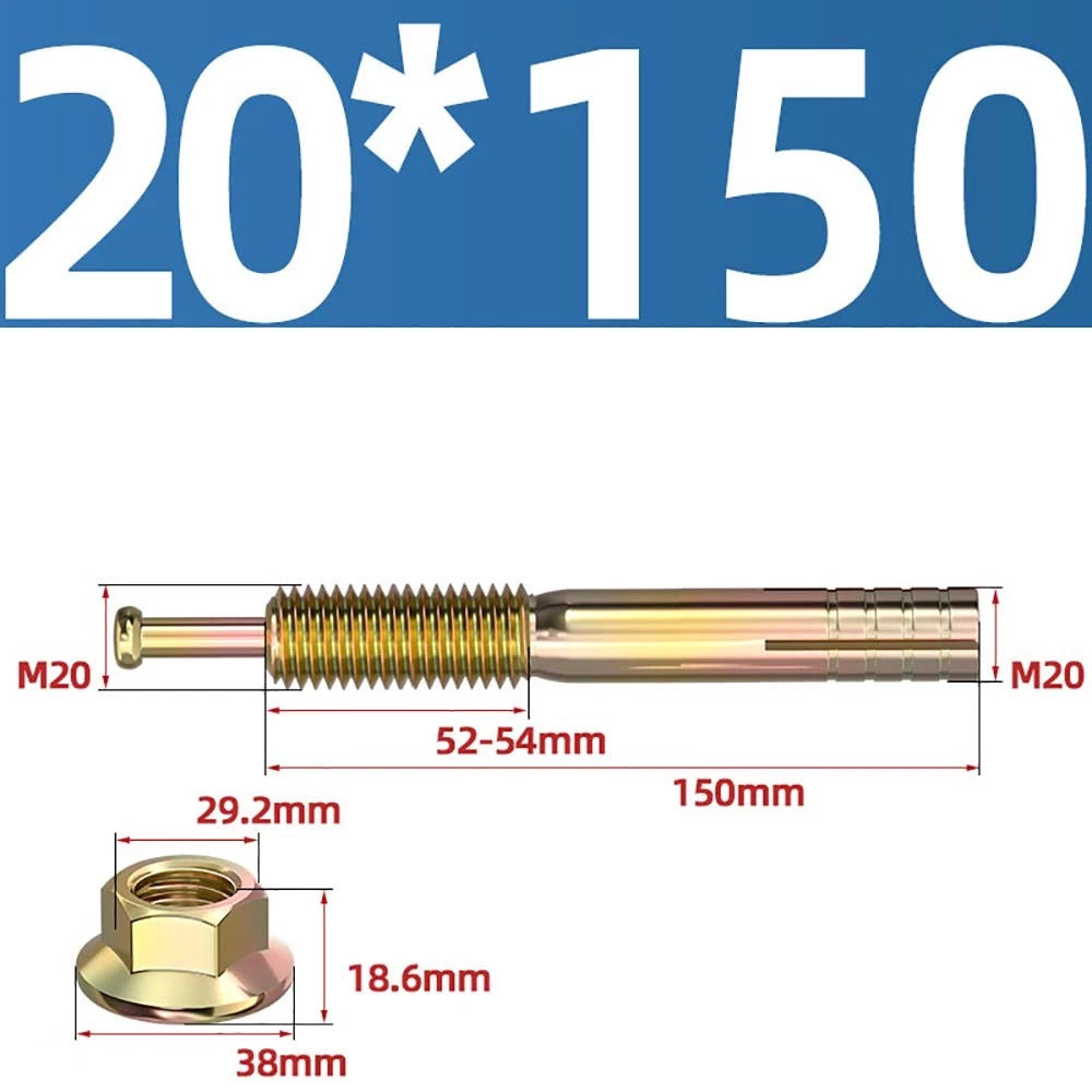 Carbon Steel Expansion Anchor Bolts — M6 to M24, 45mm to 250mm