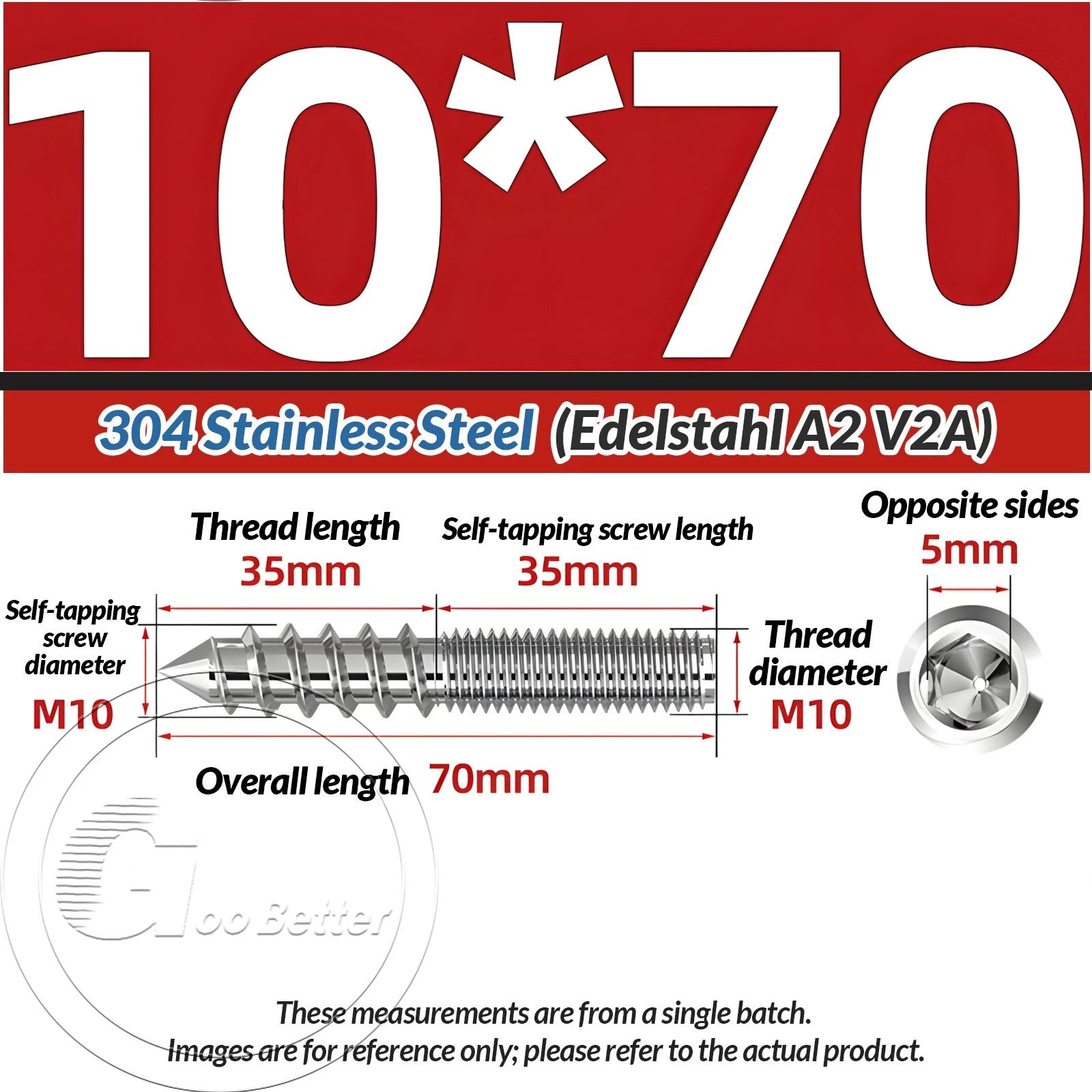 STAINLESS STEEL Wood To Metal Dowels Hanger Bolts Dual Thread Screws Furniture