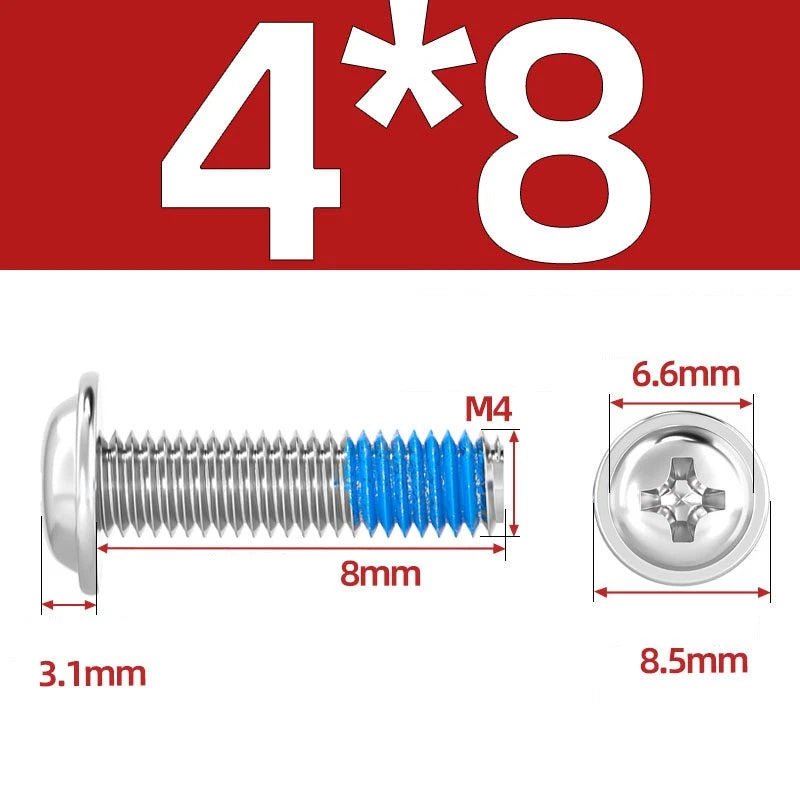 A2 Stainless Steel Phillips Flanged Button Head Machine Screws — M2 to M6, Built - In Washer Face - HomeDIYer