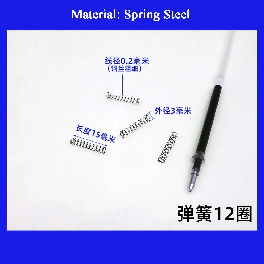 Spring Steel Small Compression Spring 0.2/0.3/0.4mm Wire Diameter 3-50mm Length