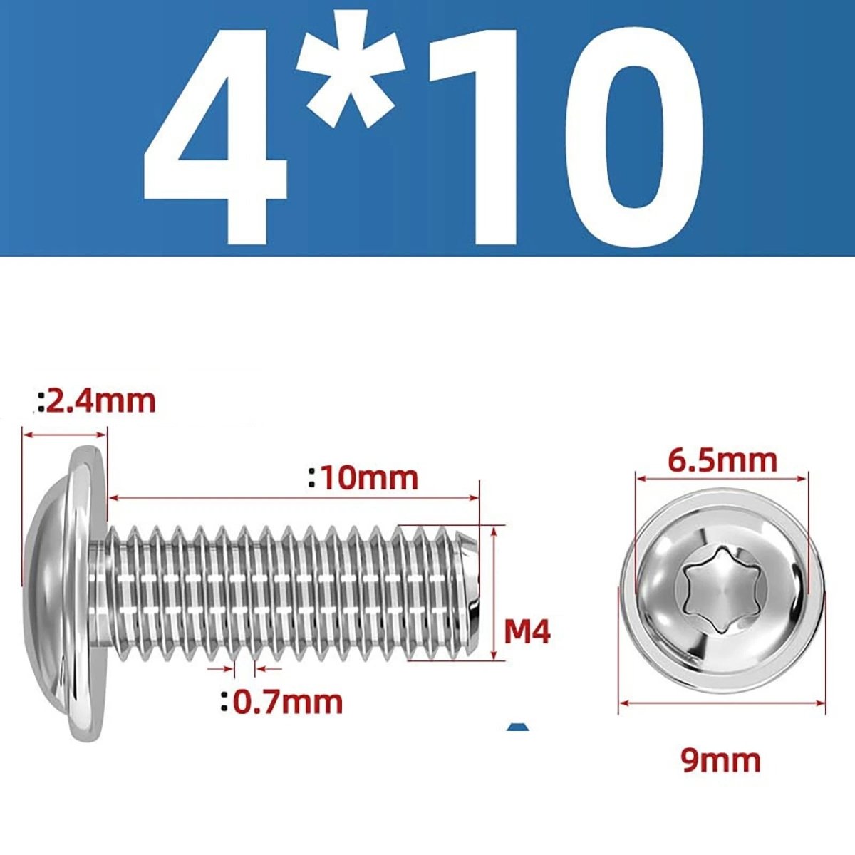 Torx Flanged Button Head Screws — 18 - 8 Stainless Steel, ISO 7380 - 2, M2 to M8 - HomeDIYer