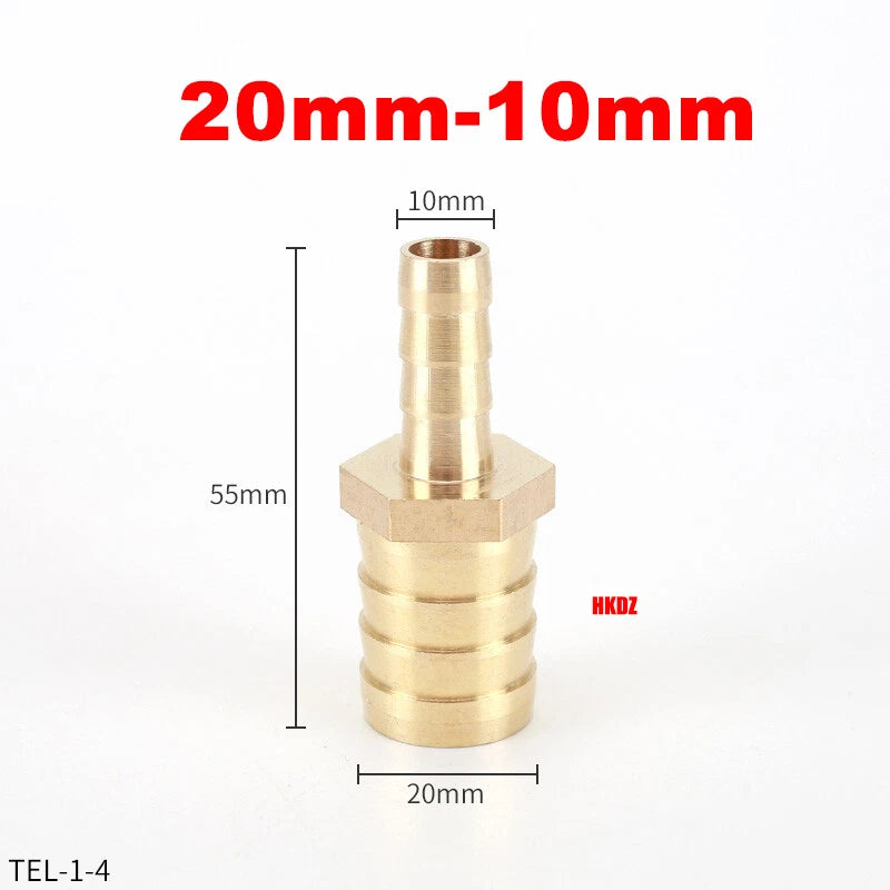 Brass Barbed Hosetail Straight Connector — Air Water Fuel Gas Hose Joiner