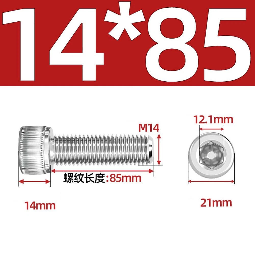 Socket Head Cap Screws – A2 Stainless Steel, M6 to M24, Hex Drive (DIN 912)