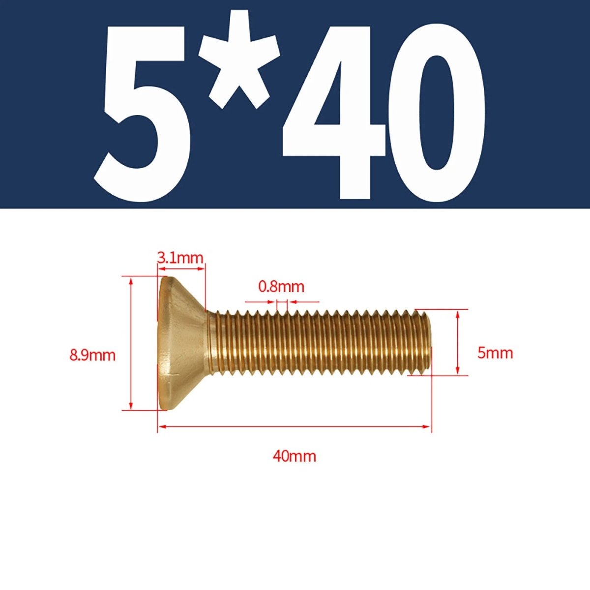 Brass Pozi Countersunk Machine Screws DIN 965 M2 - M8 Flat Head - HomeDIYer