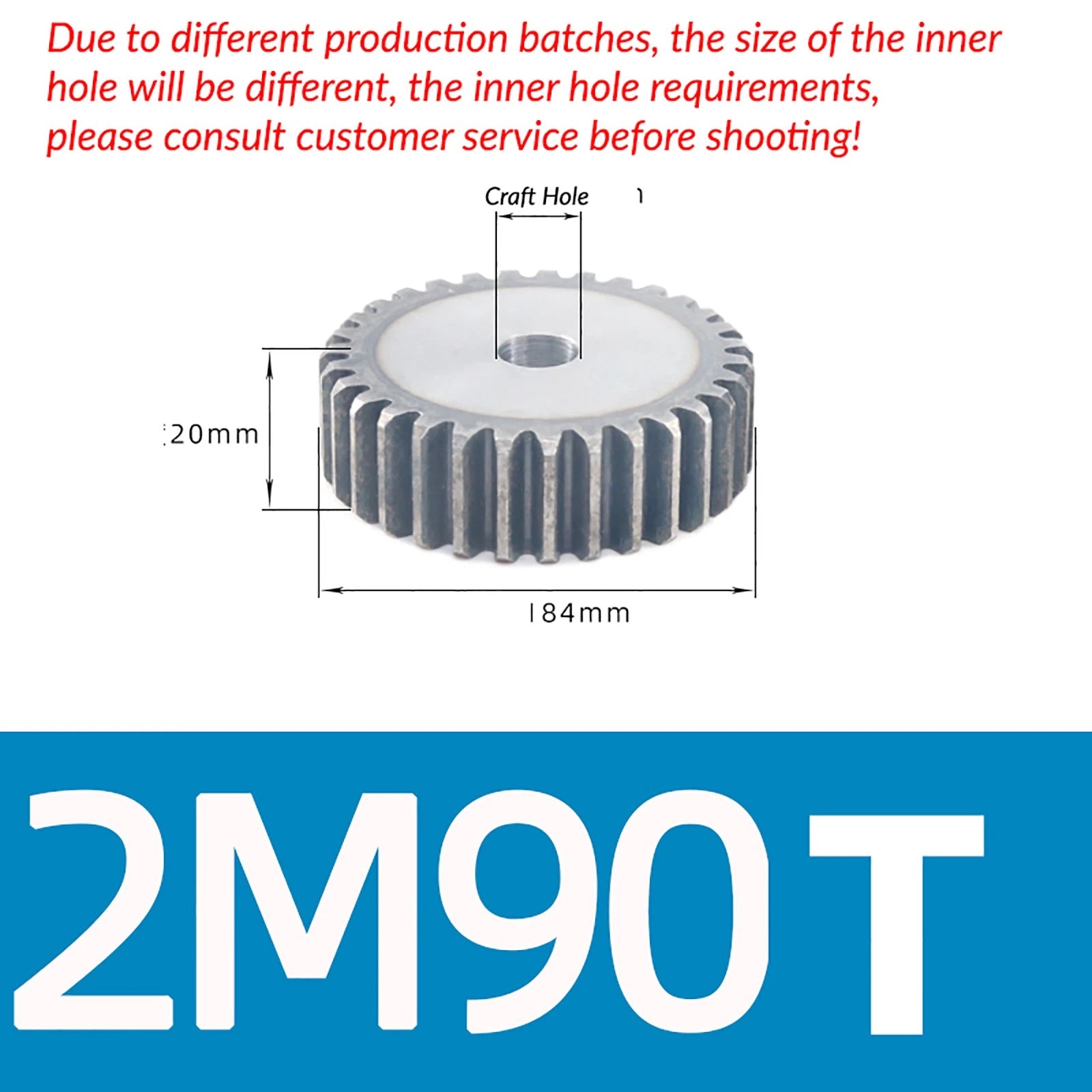 1/1.5/2 Mod 12T-150T Spur Gear 45# Steel Pinion Gear Thickn10-20mm Transmission