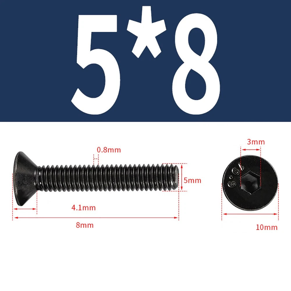 M2-M6 Countersunk Socket Head Cap Screws – Grade 10.9 Alloy Steel