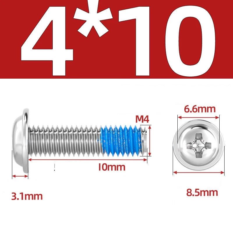 A2 Stainless Steel Phillips Flanged Button Head Machine Screws — M2 to M6, Built - In Washer Face - HomeDIYer