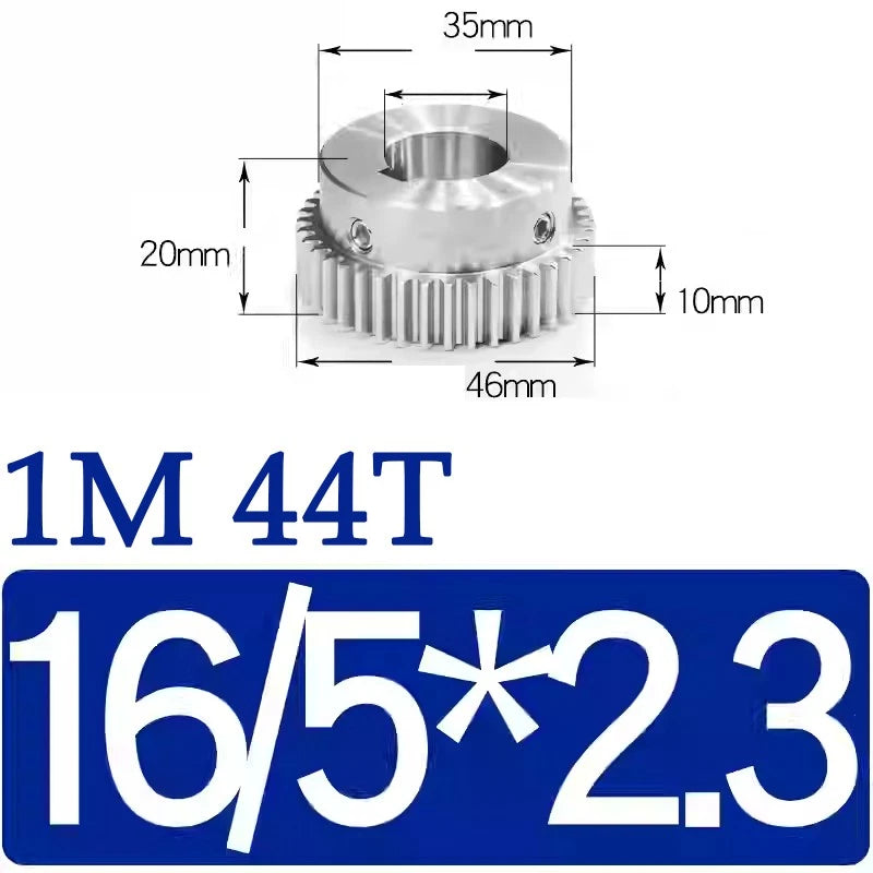 Spur Gears 1M Transmission Gear With Step Stainless Steel Motor Gear 32~50 Teeth