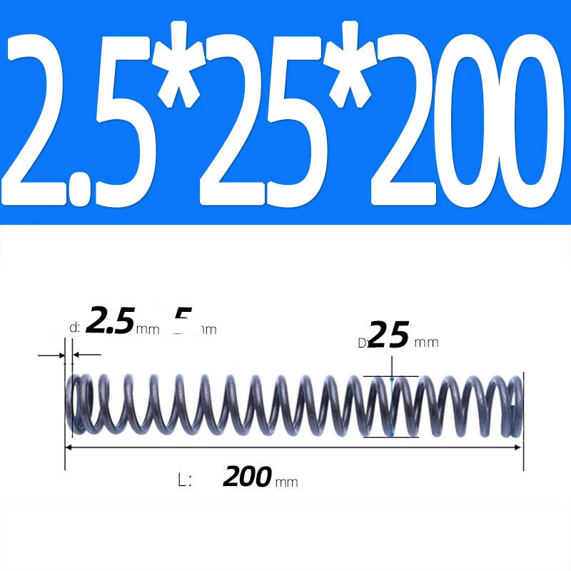 200mm Length Stainless Steel Compression Spring 2 - 4mm Pressure/ Coil Springs